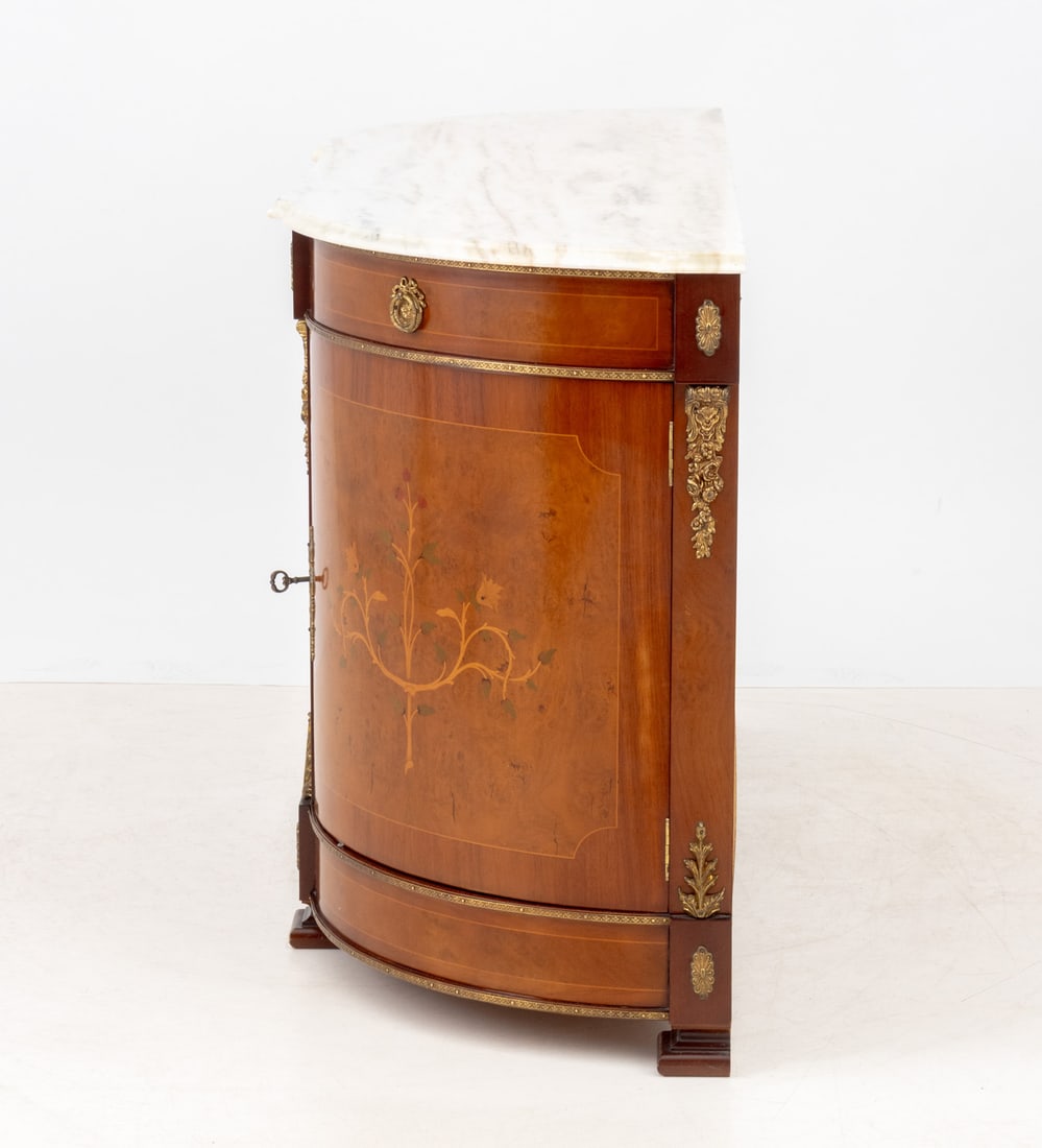 French Empire Style Marble Top Mahogany Sideboard - 7