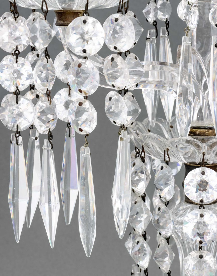 Two-Branch Crystal Candelabra, Pair - 7