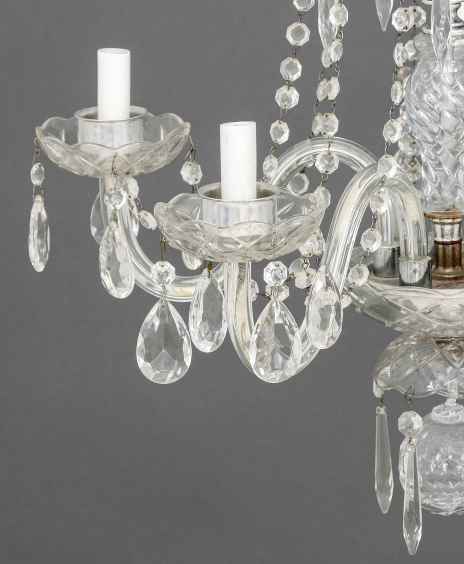 Art Deco Style Five-Branch Crystal Chandelier - 2