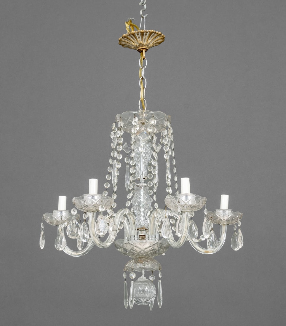 Art Deco Style Five-Branch Crystal Chandelier - 3