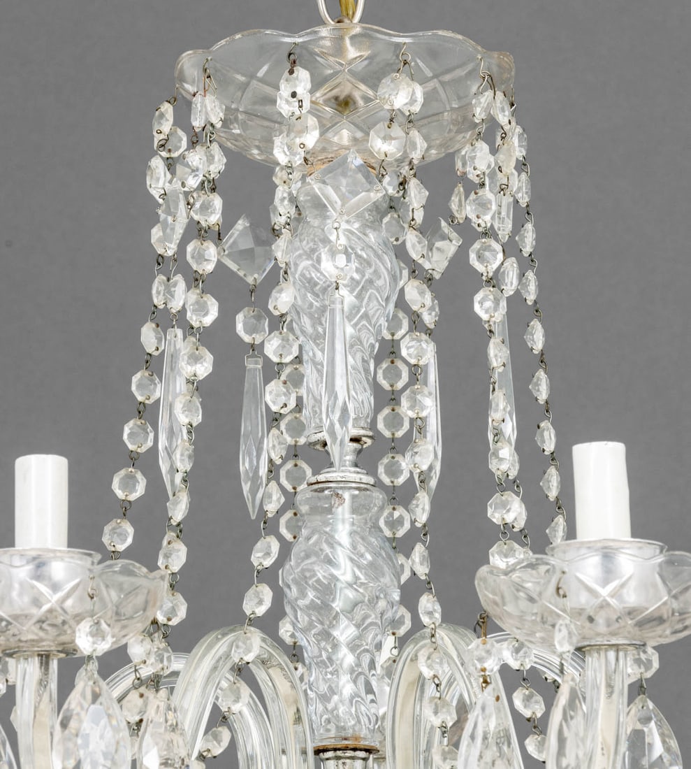 Art Deco Style Five-Branch Crystal Chandelier - 5