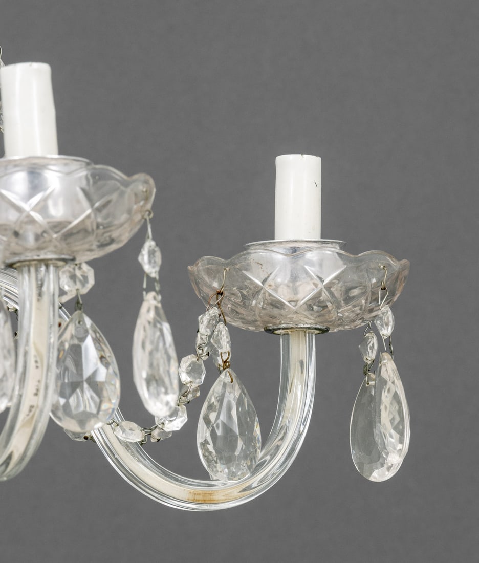 Art Deco Style Five-Branch Crystal Chandelier - 7