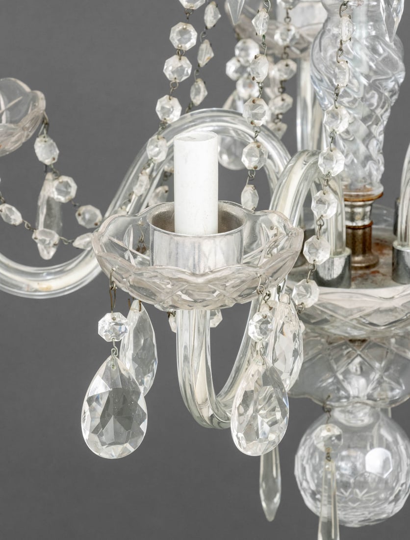 Art Deco Style Five-Branch Crystal Chandelier - 9