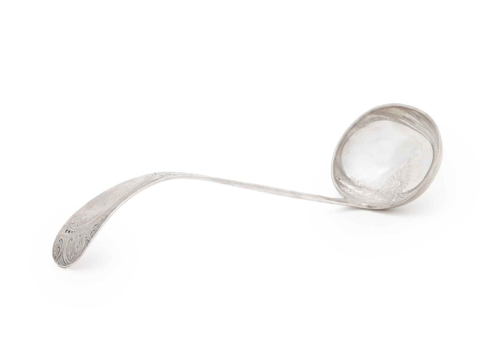 American Sterling Silver Serving Ladle, ca. 1850 (1 of 12)