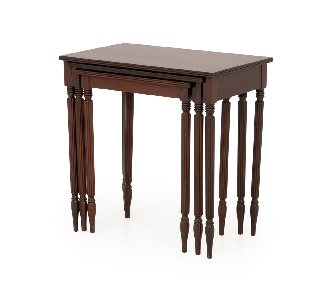 American Federal Style Mahogany Nesting Tables, 3 (1 of 8)