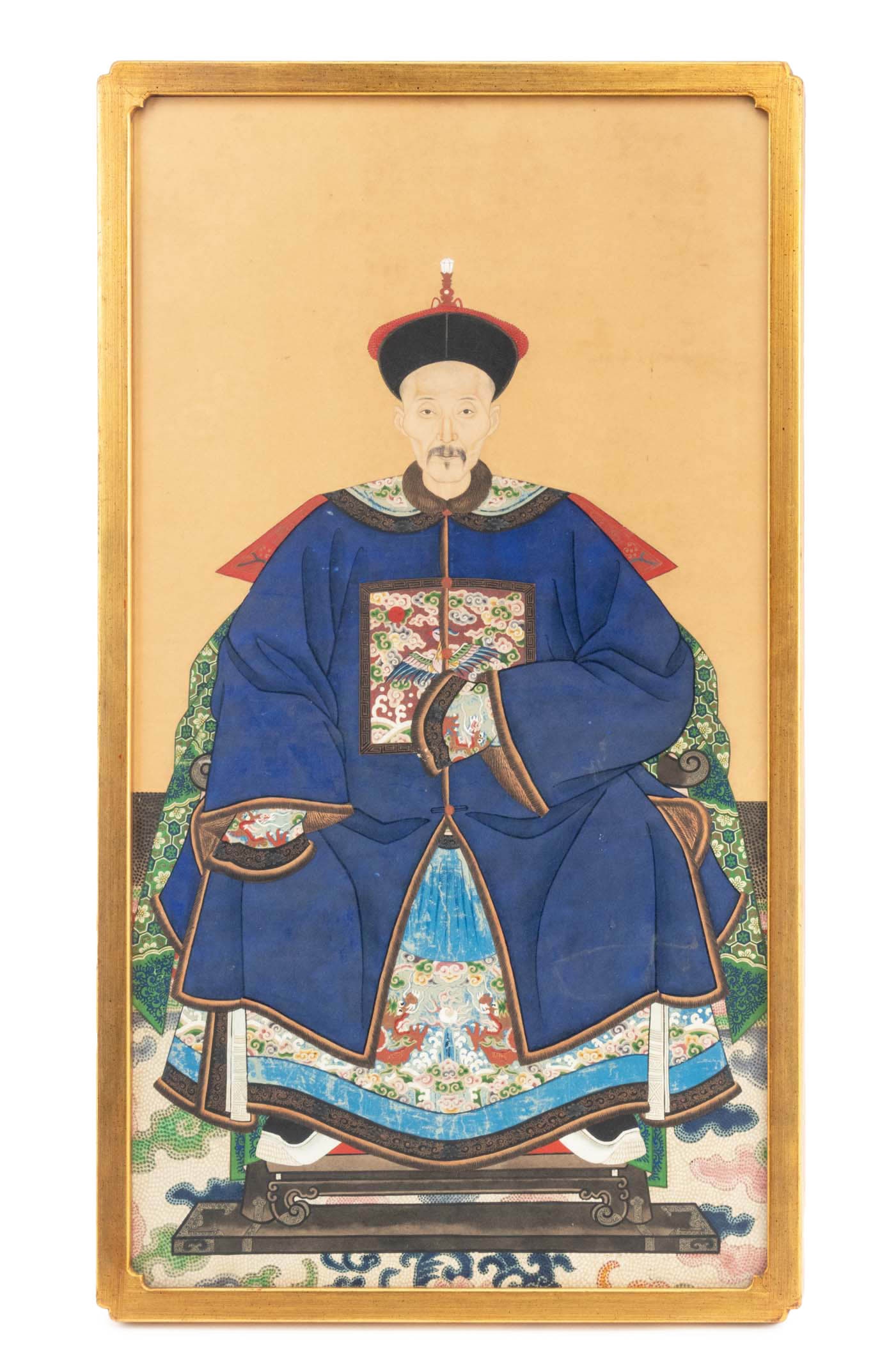 Chinese Portrait of a Seated Official Gouache (1 of 9)