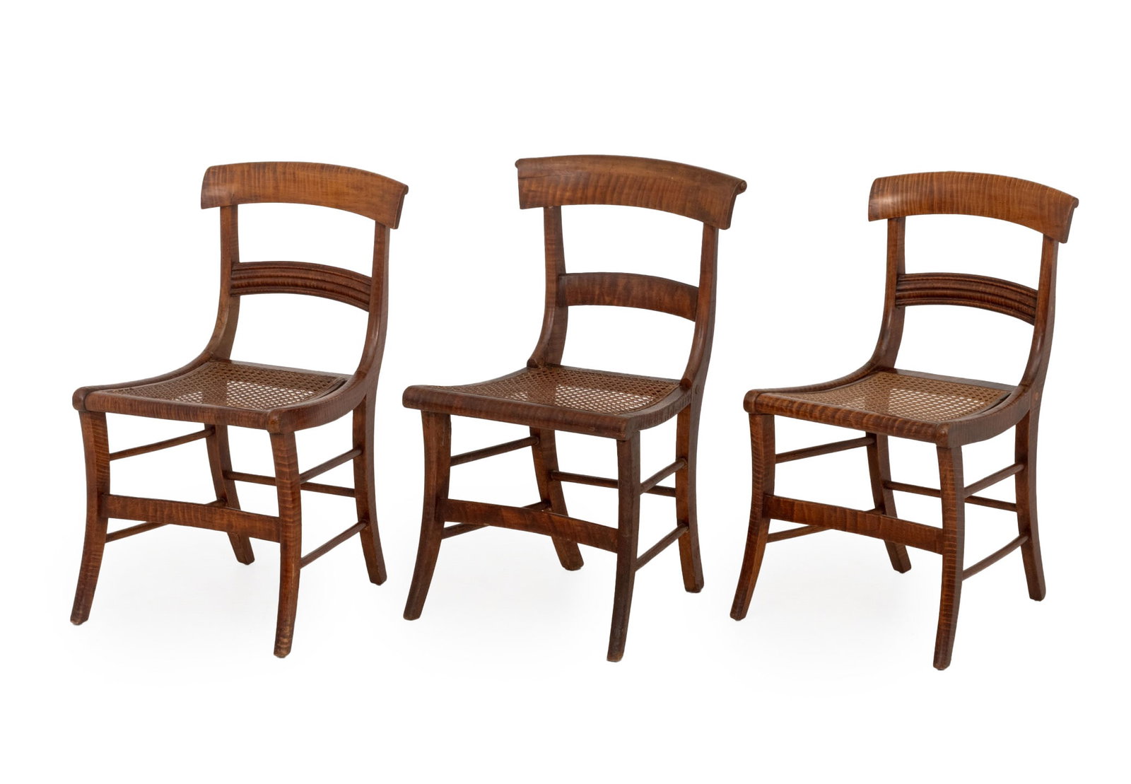 American Tiger Birch Chairs, Assembled Set of 3 (1 of 9)