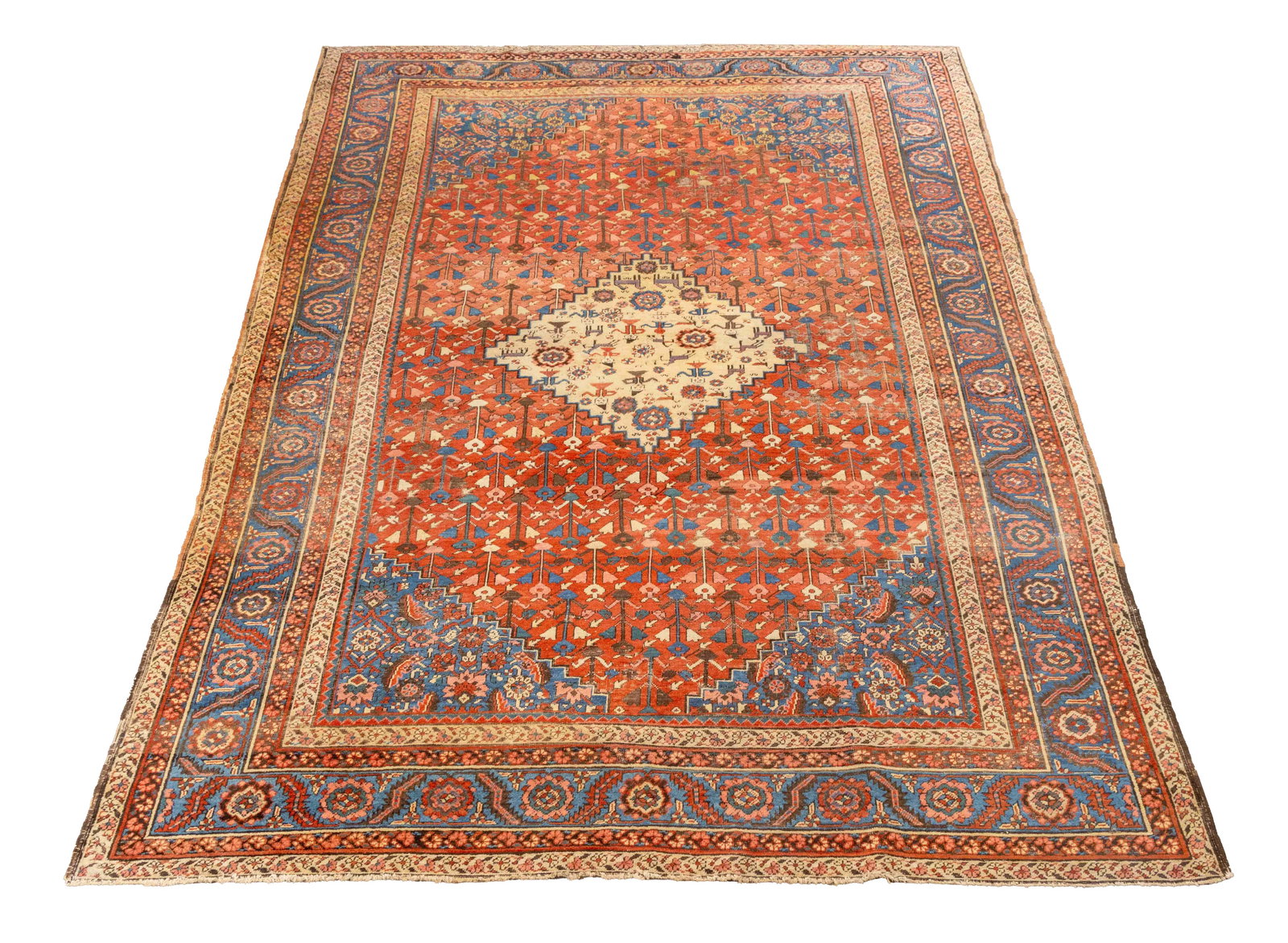 Persian Heriz Wool Carpet, 13' 2" L x 9' 2" W (1 of 14)