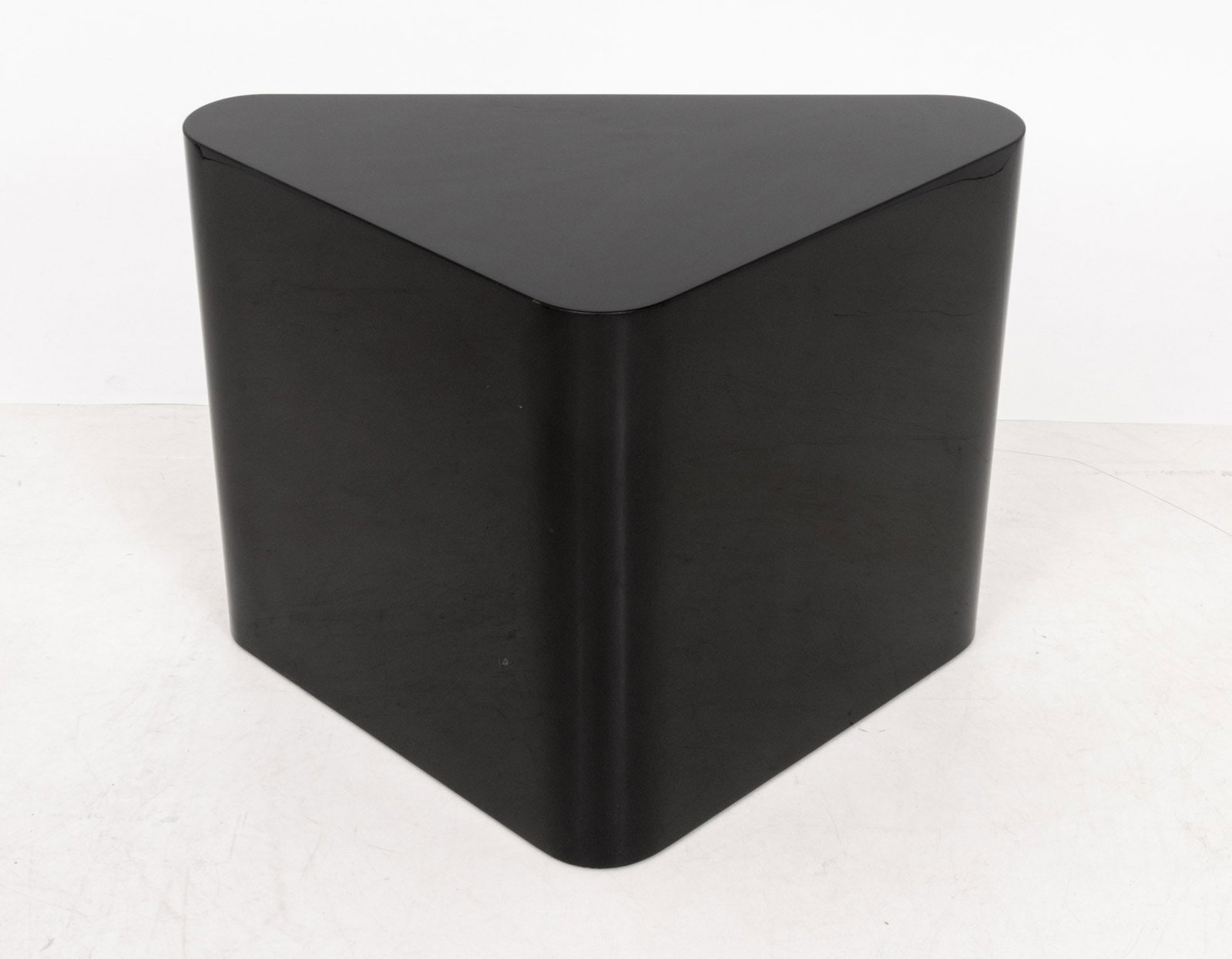 Postmodern Black Lacquered Triangular Pedestal - 2