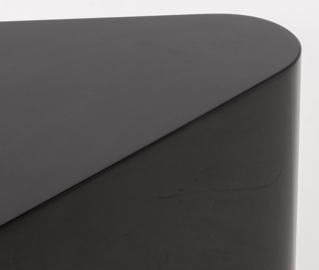 Postmodern Black Lacquered Triangular Pedestal - 3