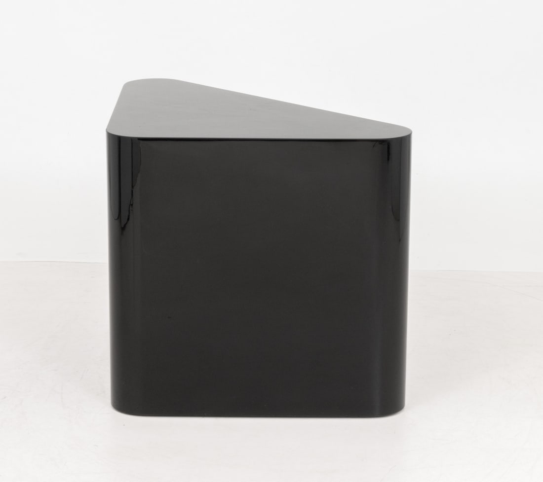 Postmodern Black Lacquered Triangular Pedestal - 5