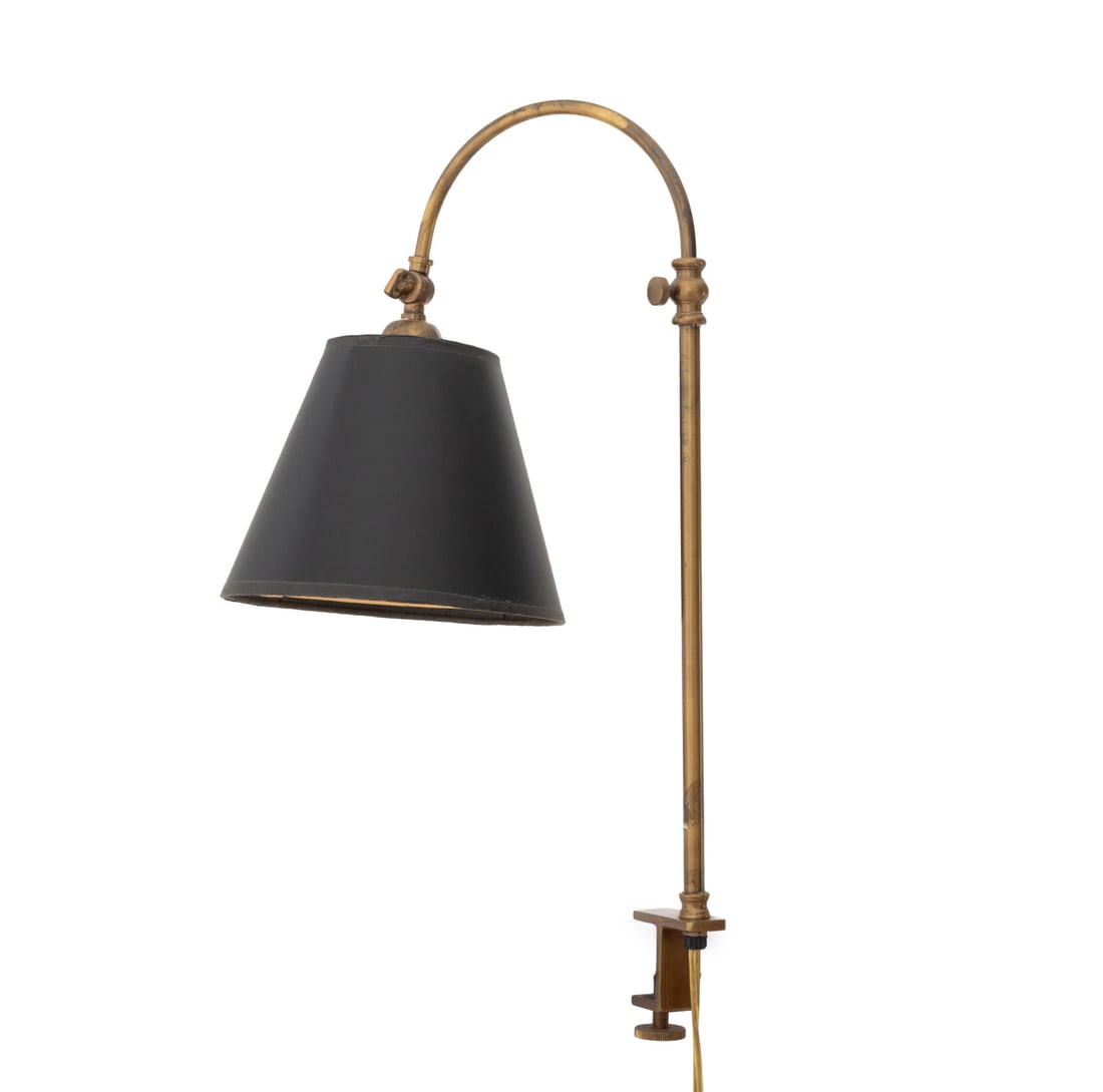 Modern Arc Form Brass Table Lamp - 2