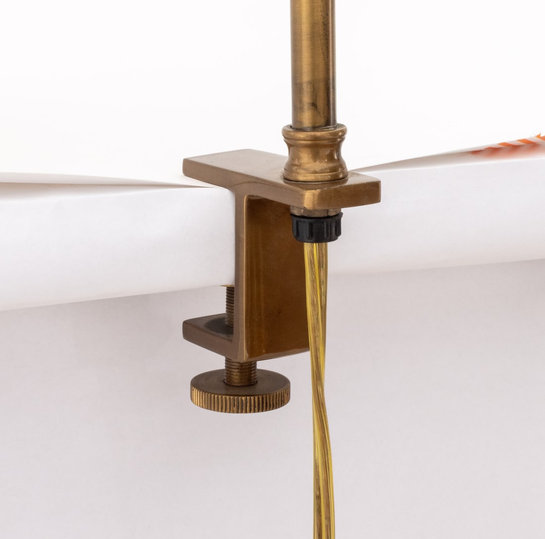 Modern Arc Form Brass Table Lamp - 3