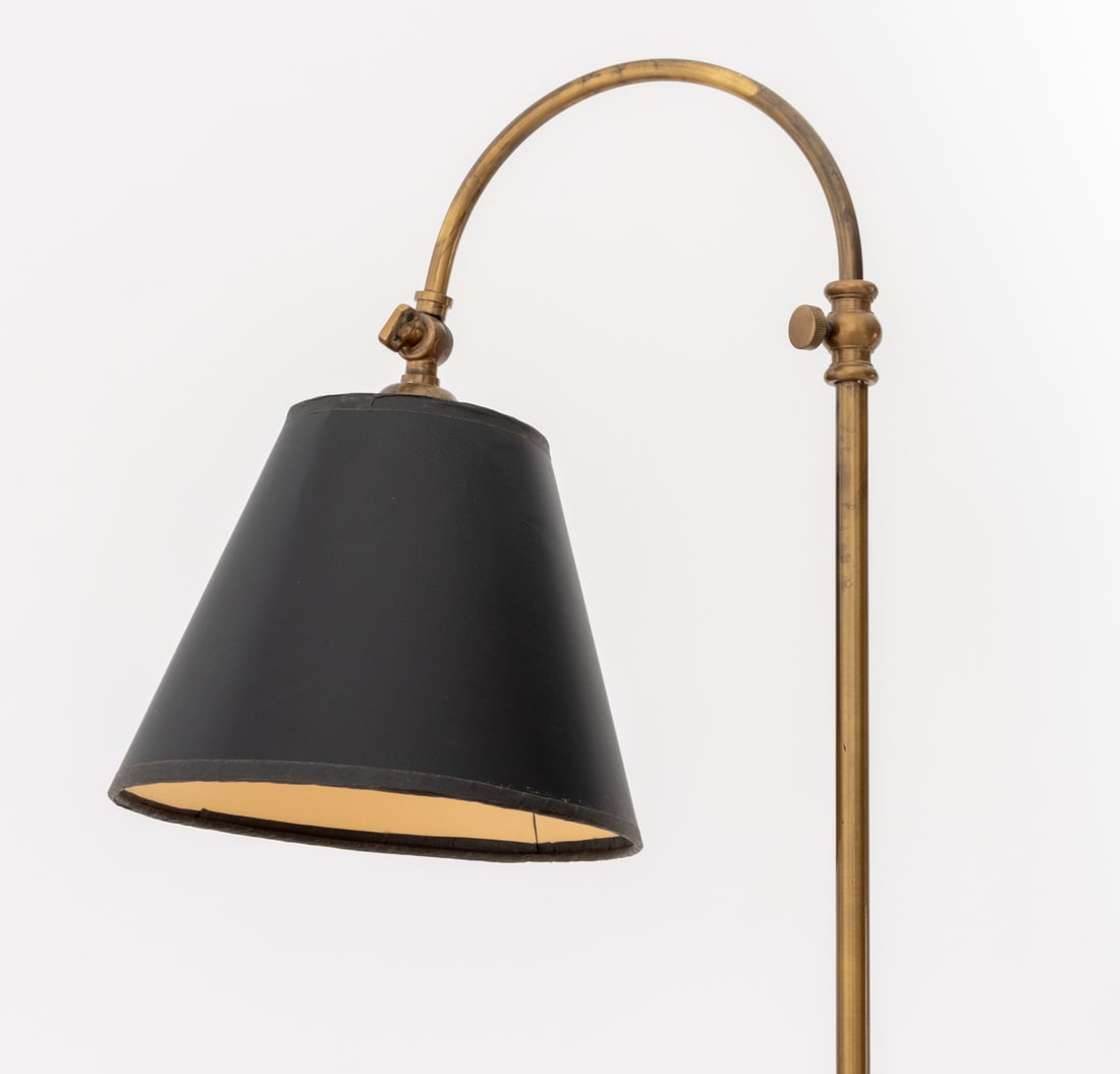 Modern Arc Form Brass Table Lamp - 4