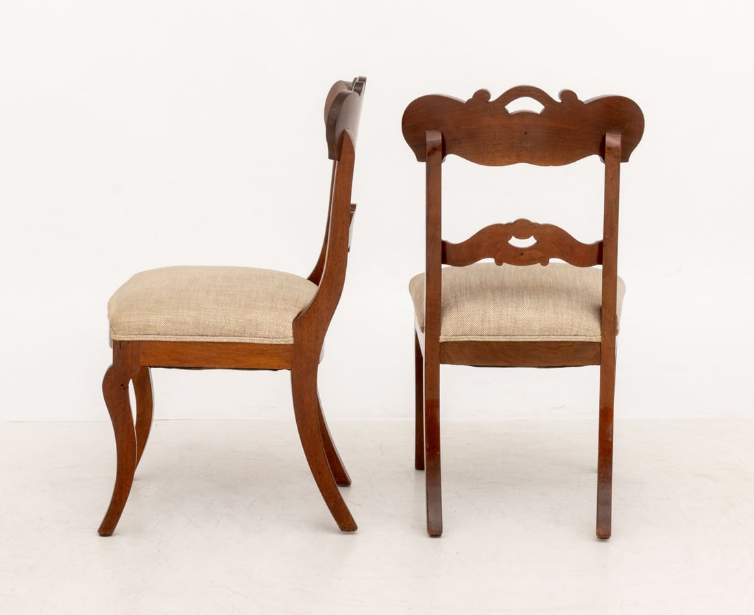 American Classical Style Mahogany Chairs, Pair - 4