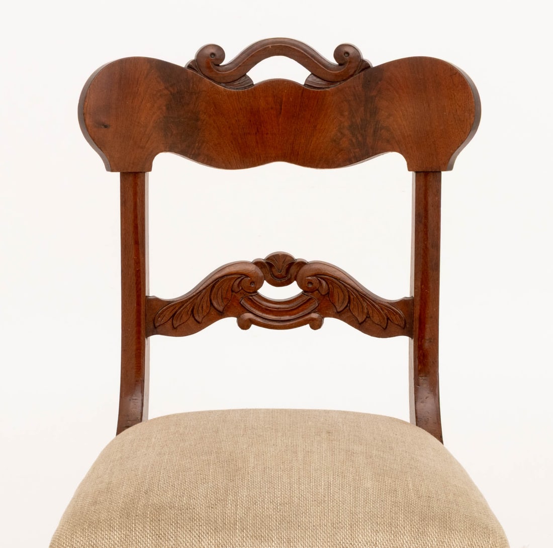 American Classical Style Mahogany Chairs, Pair - 6