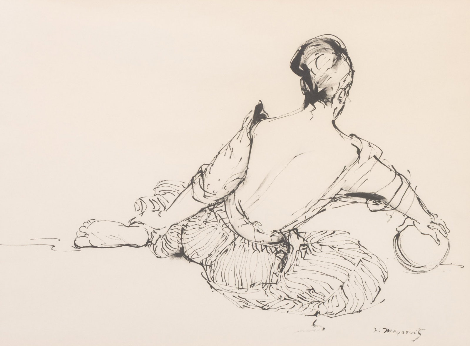 Herbert Meyerowitz Figure Studies Ink, Pair - 11