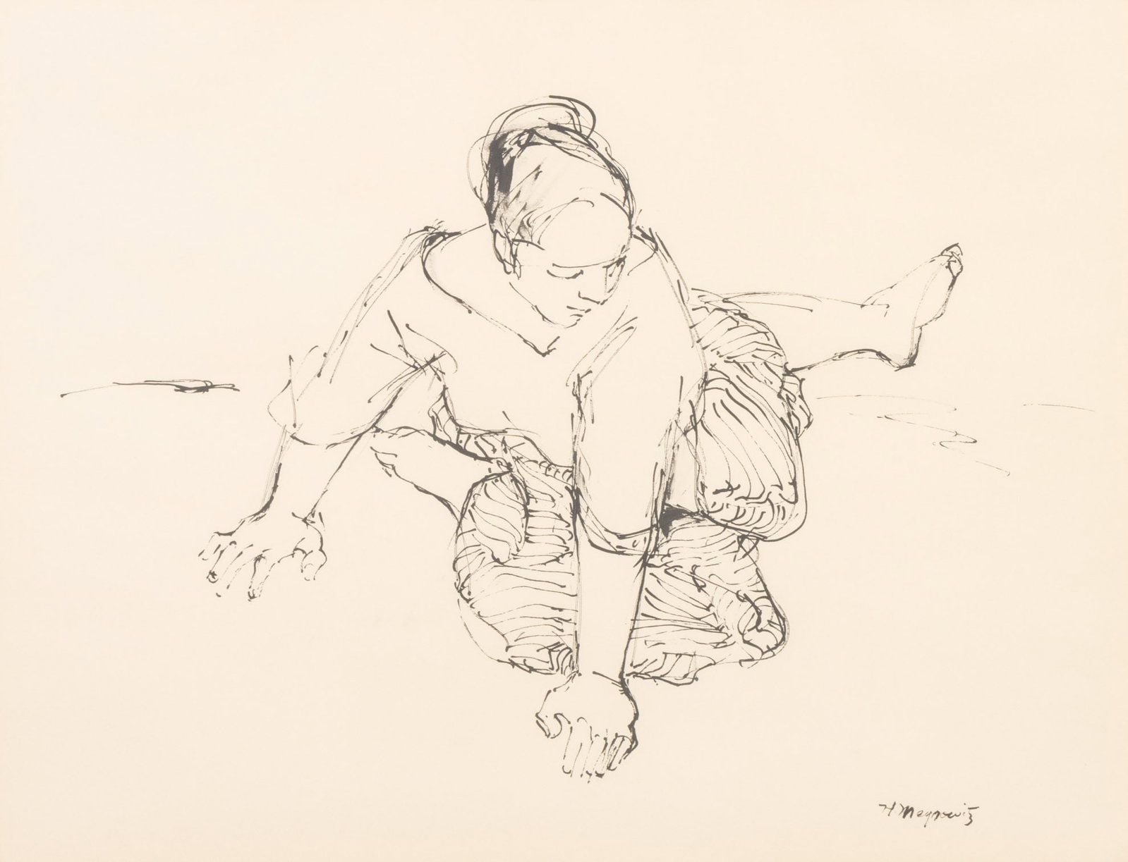 Herbert Meyerowitz Figure Studies Ink, Pair - 3