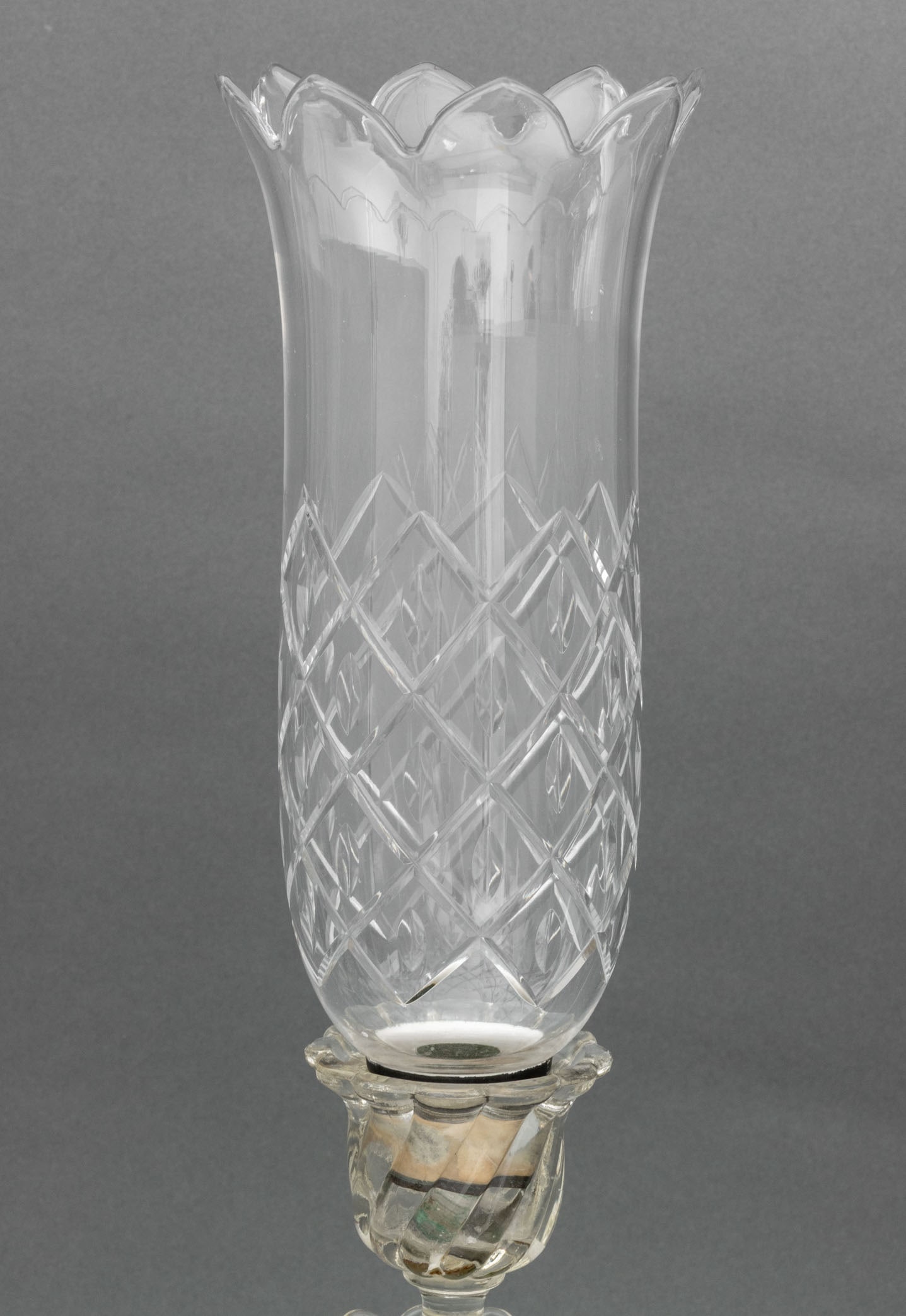 Crystal Hurricane Candlesticks, Pair - 3