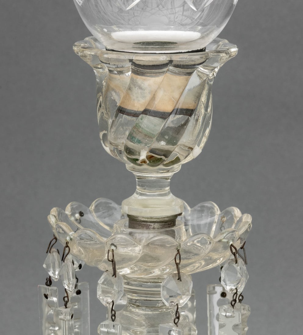 Crystal Hurricane Candlesticks, Pair - 4
