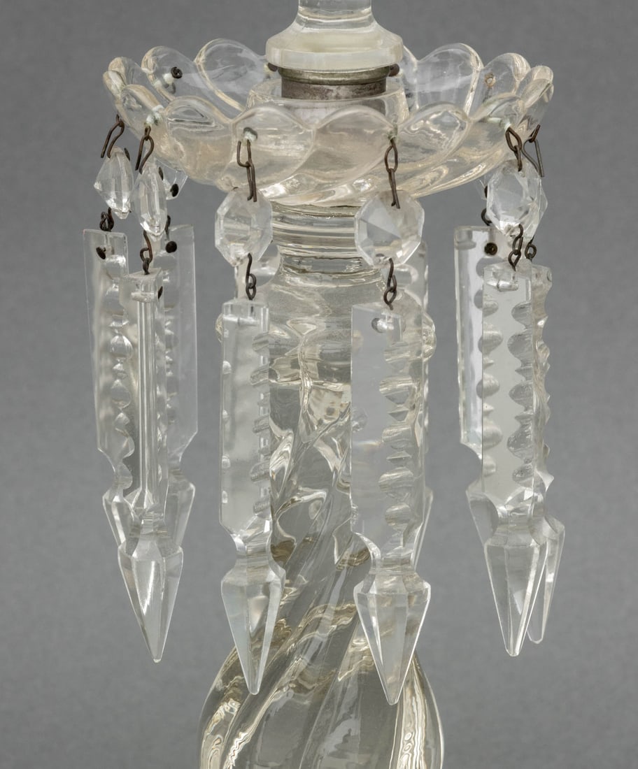 Crystal Hurricane Candlesticks, Pair - 5
