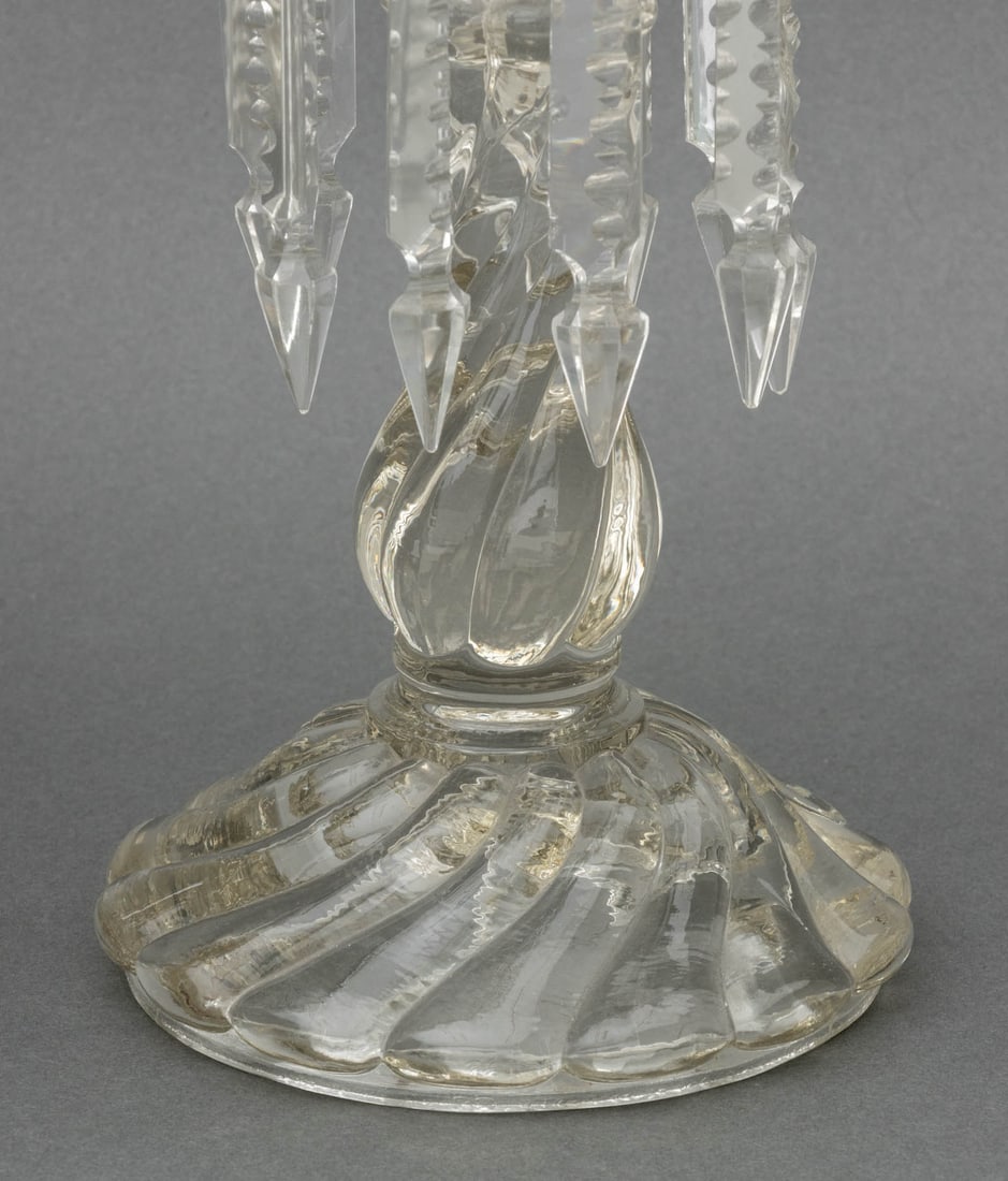 Crystal Hurricane Candlesticks, Pair - 6