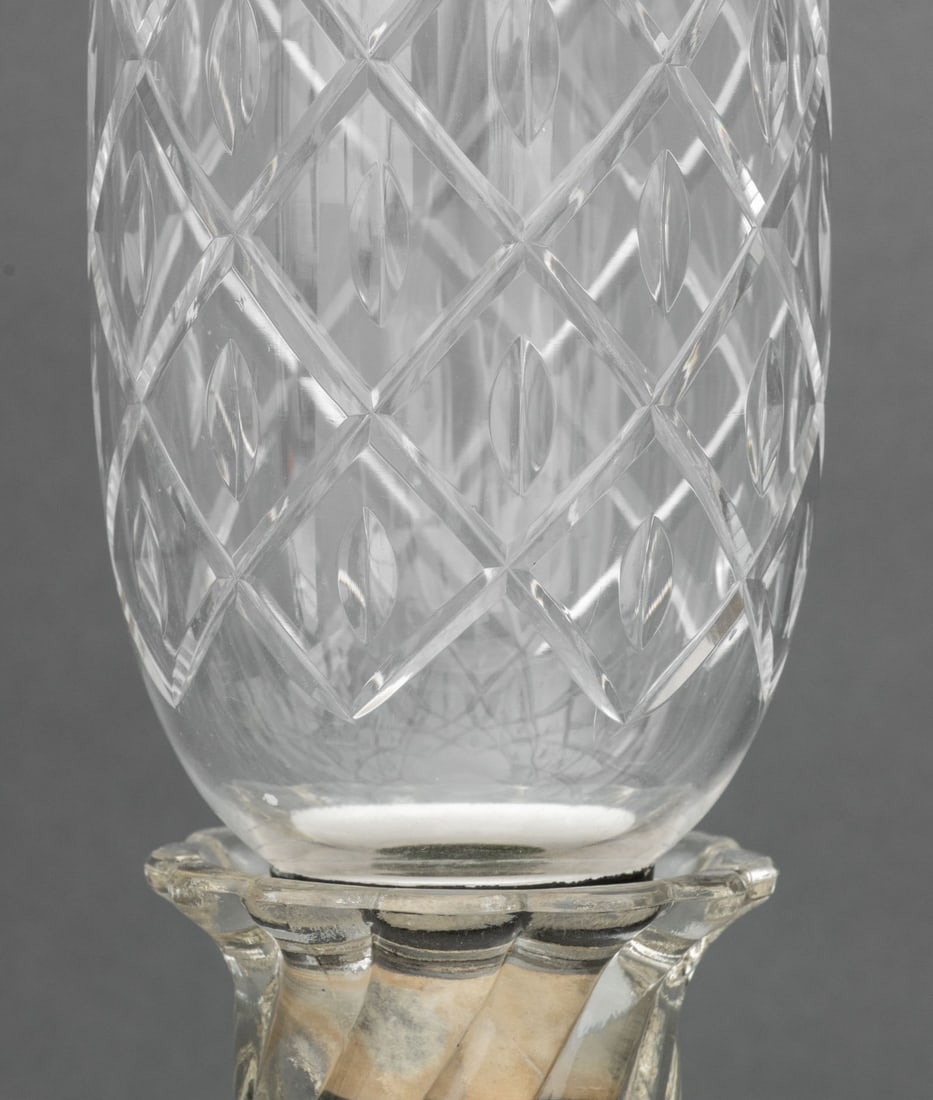 Crystal Hurricane Candlesticks, Pair - 7