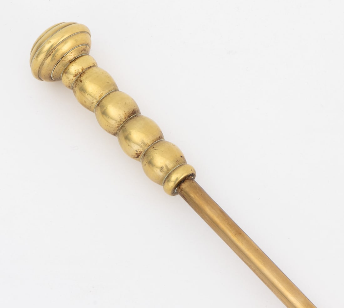 Federal Style Brass Fireplace Tool Set & Andirons - 16