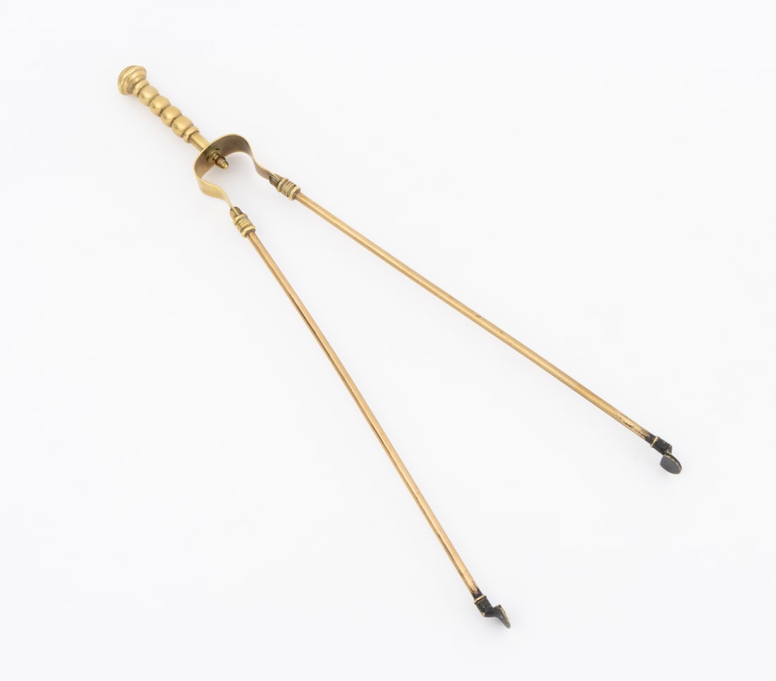 Federal Style Brass Fireplace Tool Set & Andirons - 17