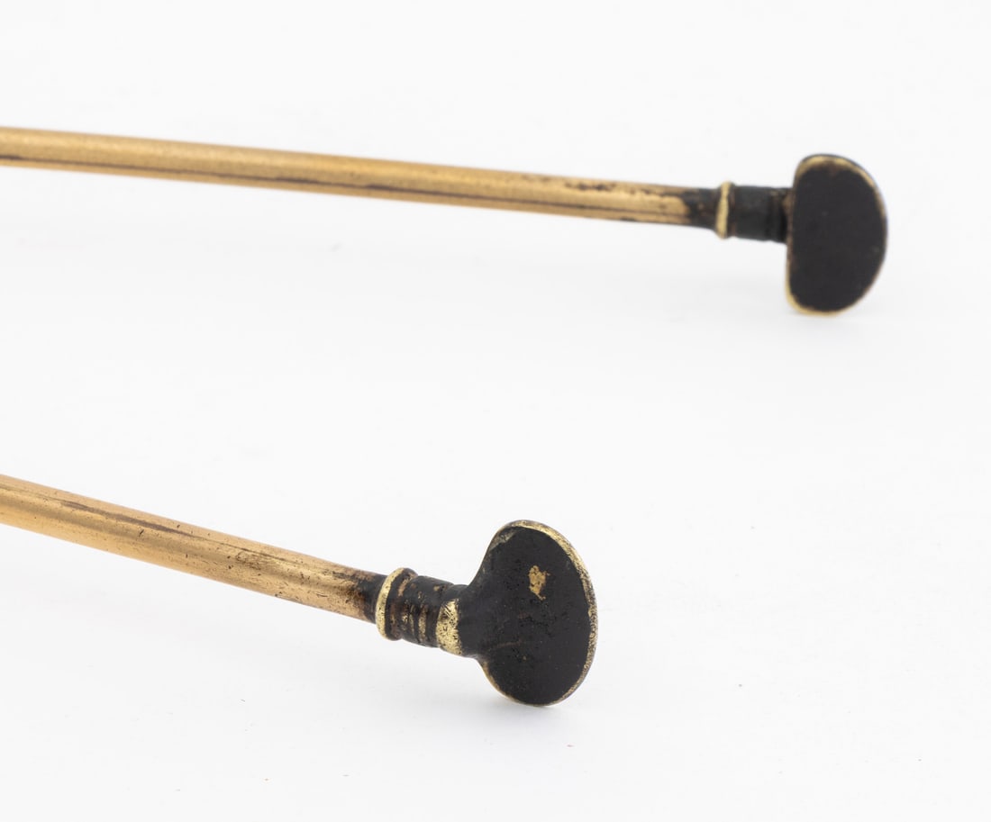 Federal Style Brass Fireplace Tool Set & Andirons - 18