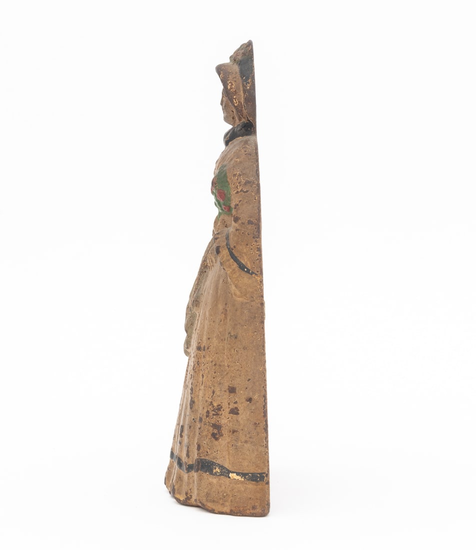 Vintage Painted Cast Iron Figural Door Stop - 6