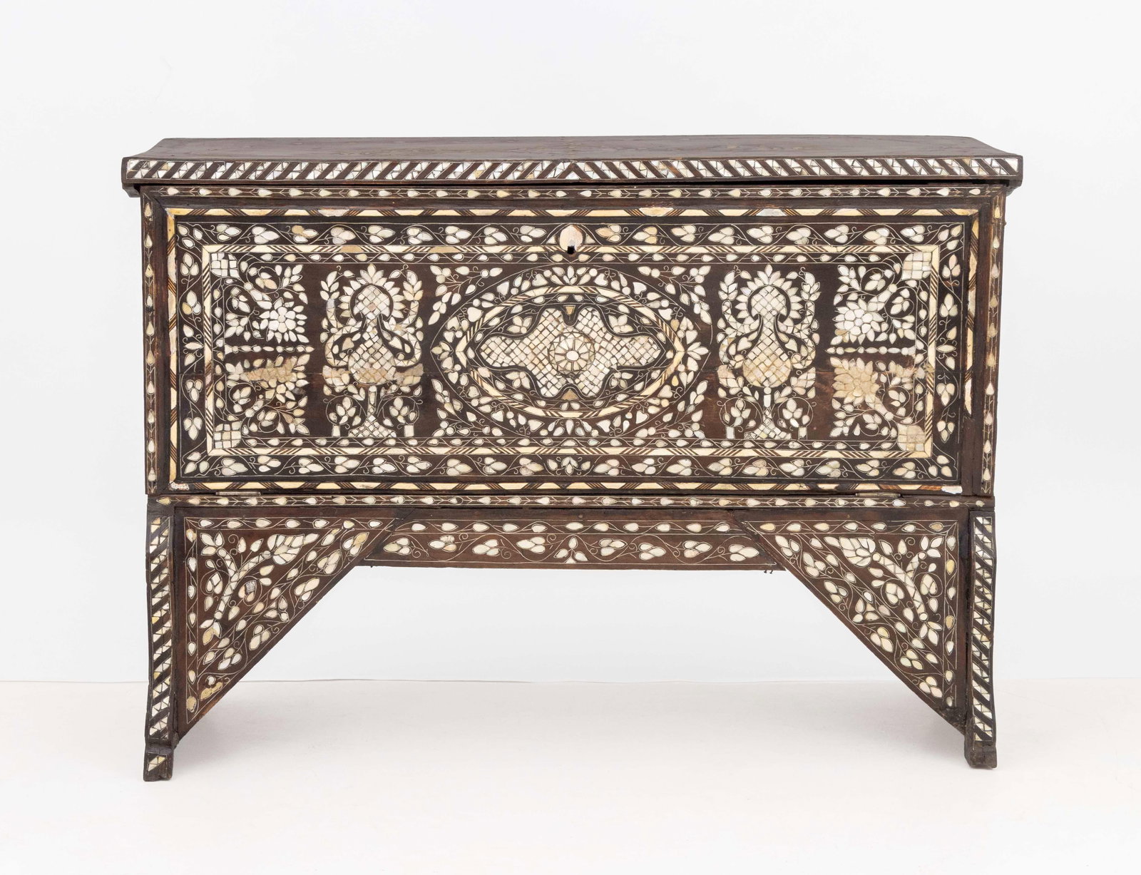 Syrian Mother-of-Pearl Inlaid Cabinet, 19th C. - 2
