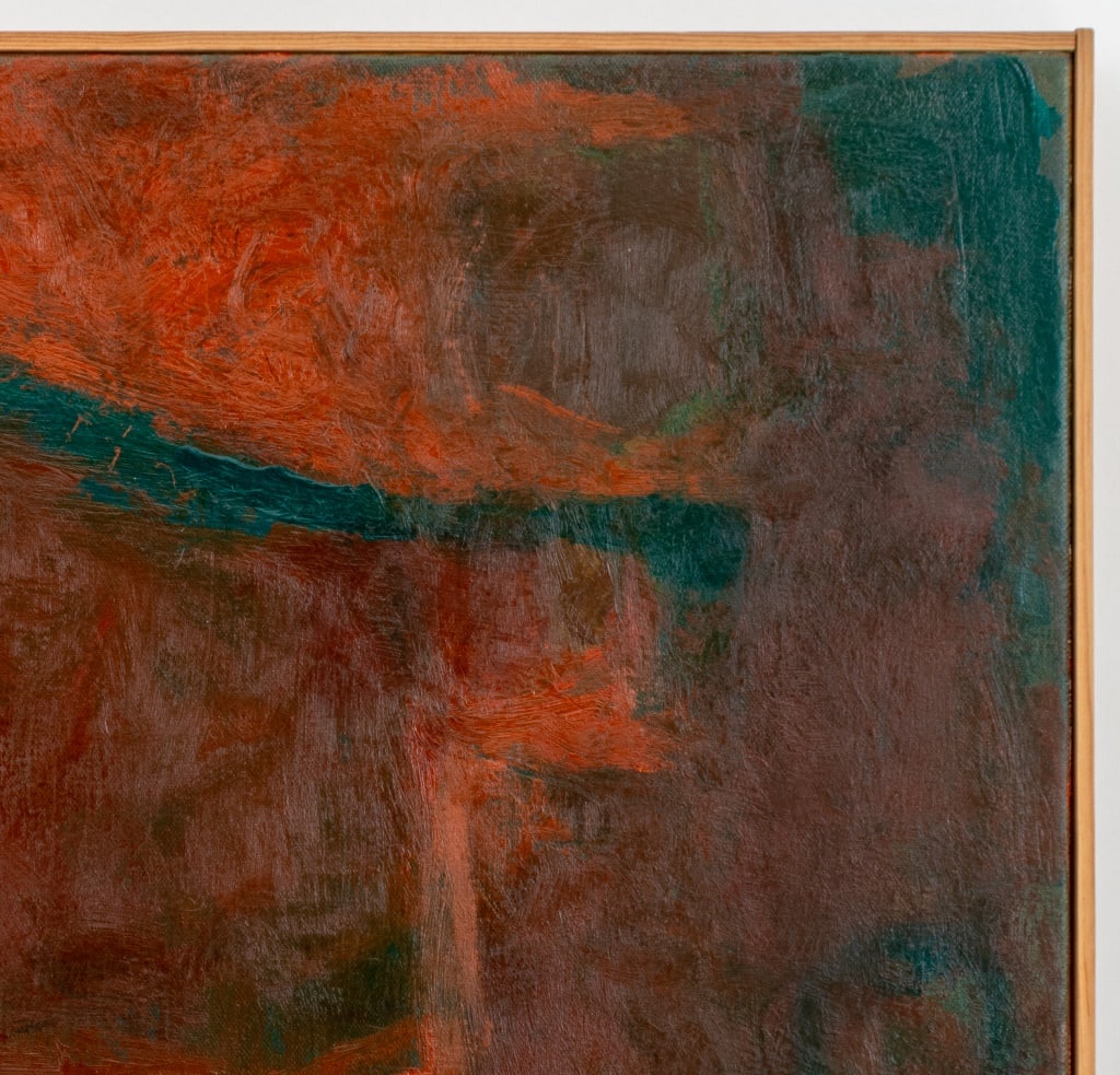 Robert O'Meara Abstract Composition in Maroon Oil - 3