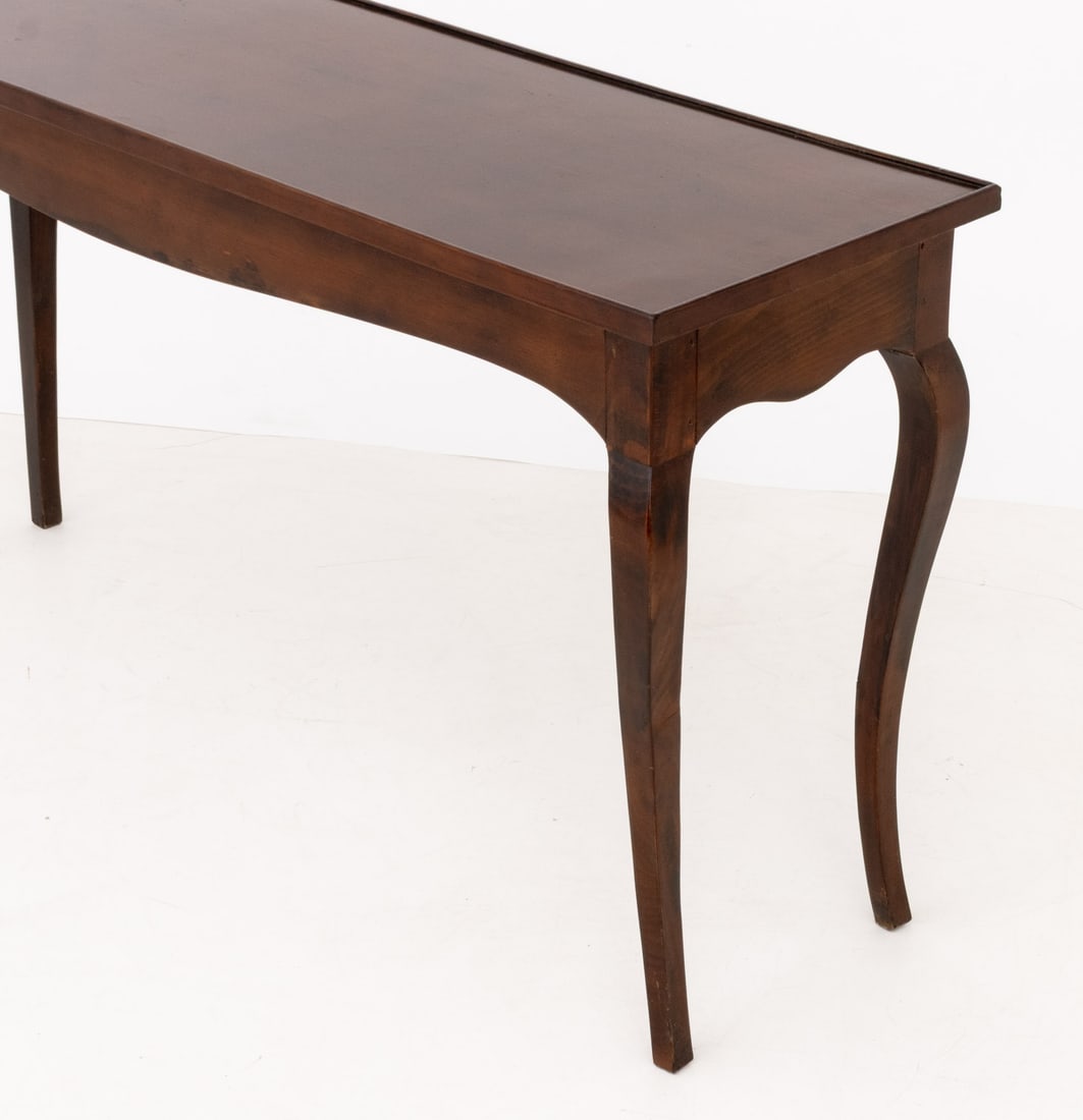 Queen Anne Style Beech Console Table - 5