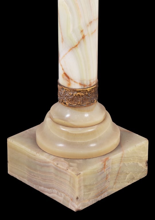 French Gilt Metal Mounted Onyx Pedestal - 4