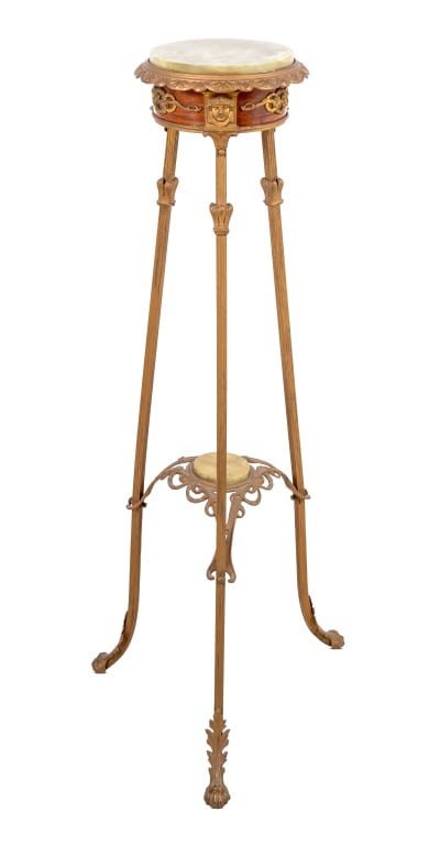 French Empire Style Gilt Metal and Onyx Pedestal - 4