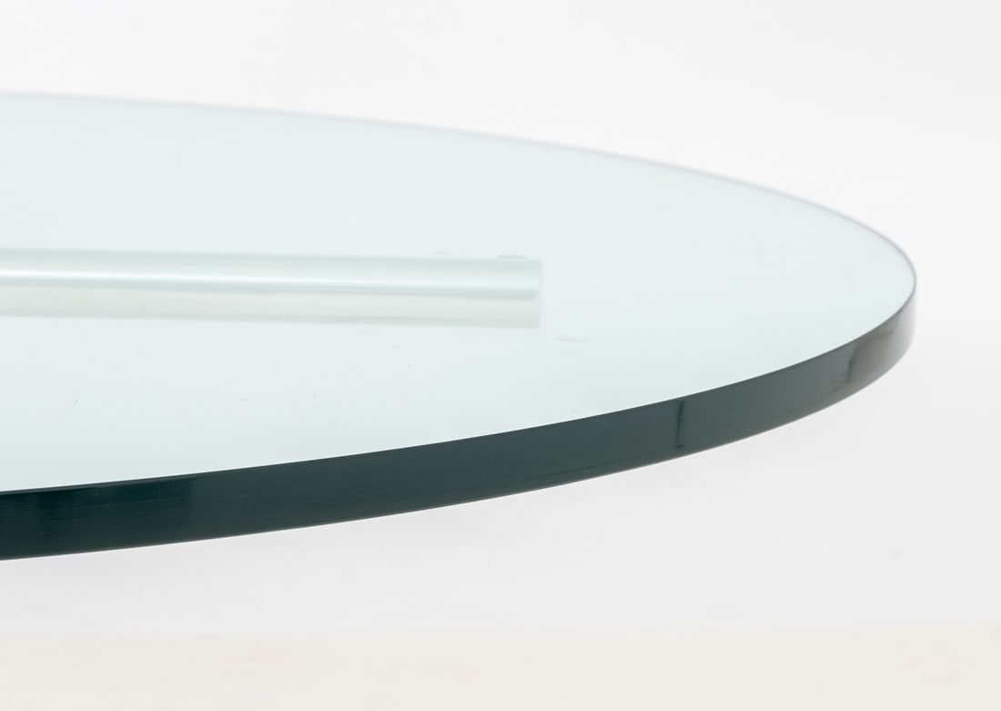 Postmodern Glass Top and Chrome Coffee Table - 7