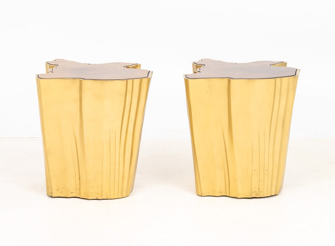 Brabbu "Sequoia" Side Tables, Pair - 8