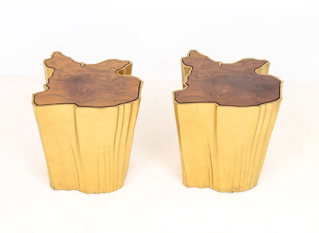 Brabbu "Sequoia" Side Tables, Pair - 9