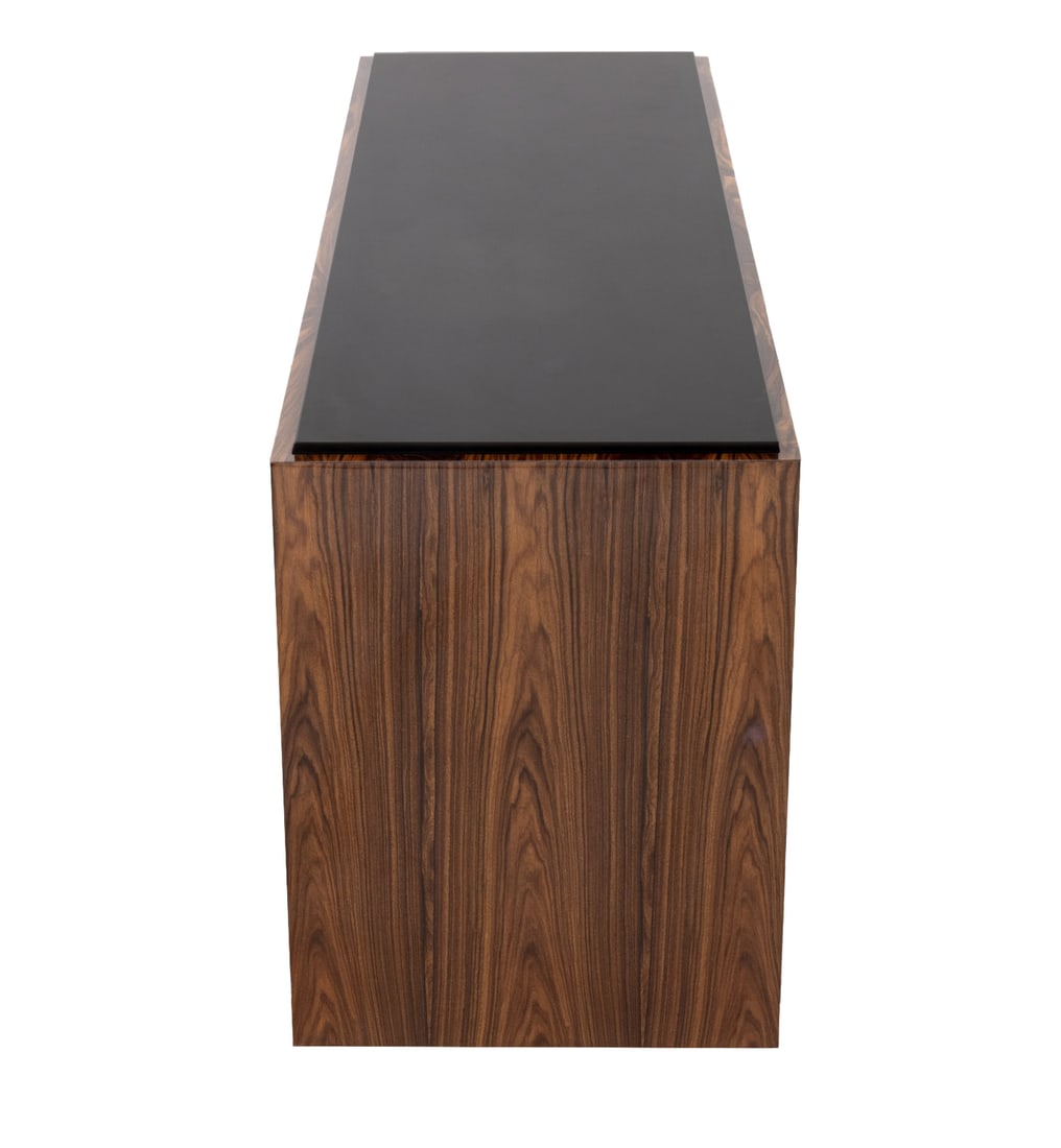 Contemporary Mahogany Waterfall Credenza - 7