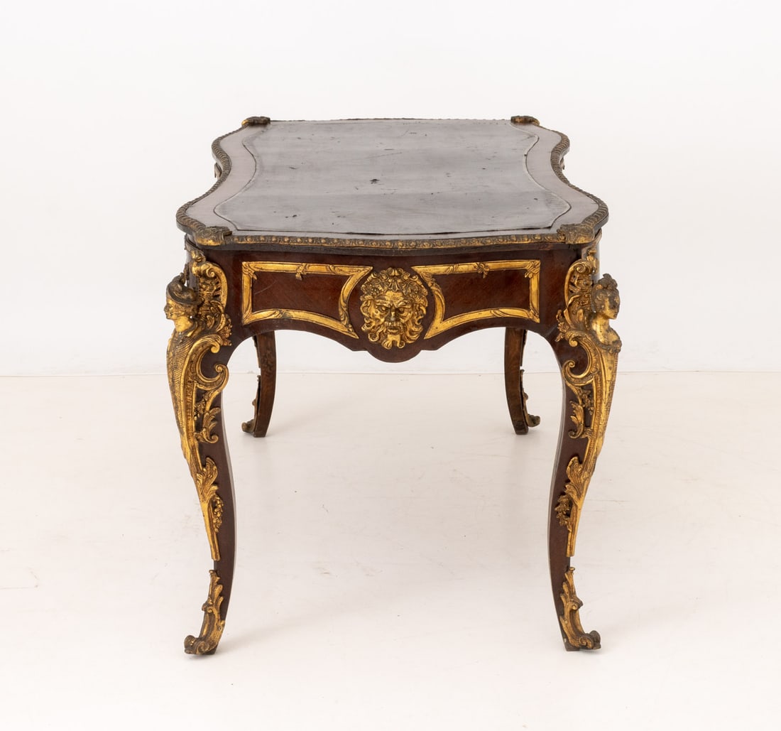 Louis XV Style Gilt Metal and Mahogany Bureau Plat - 10
