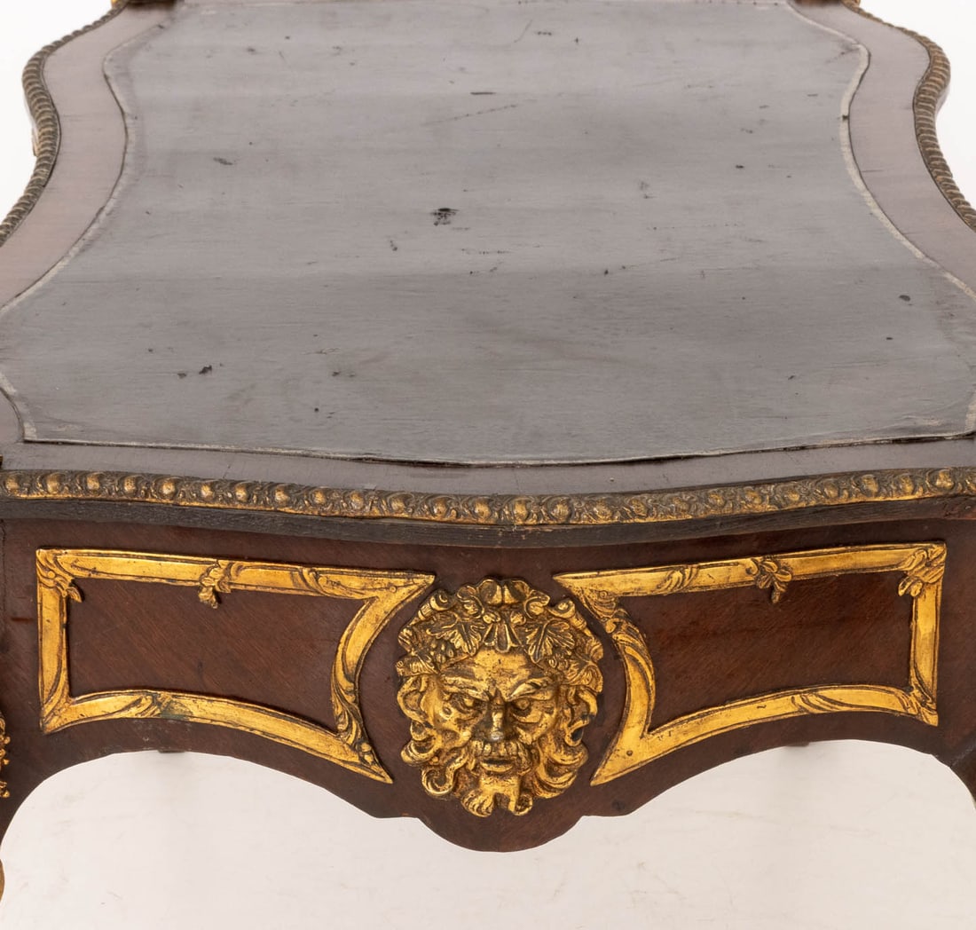 Louis XV Style Gilt Metal and Mahogany Bureau Plat - 11