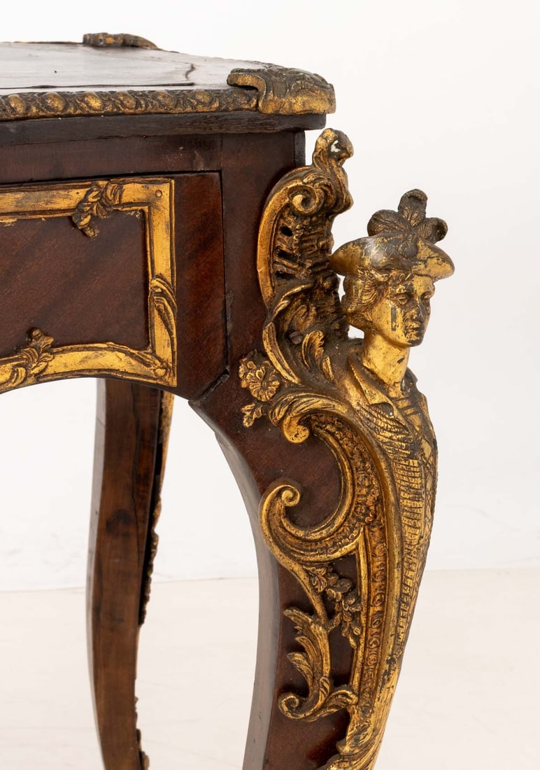 Louis XV Style Gilt Metal and Mahogany Bureau Plat - 7