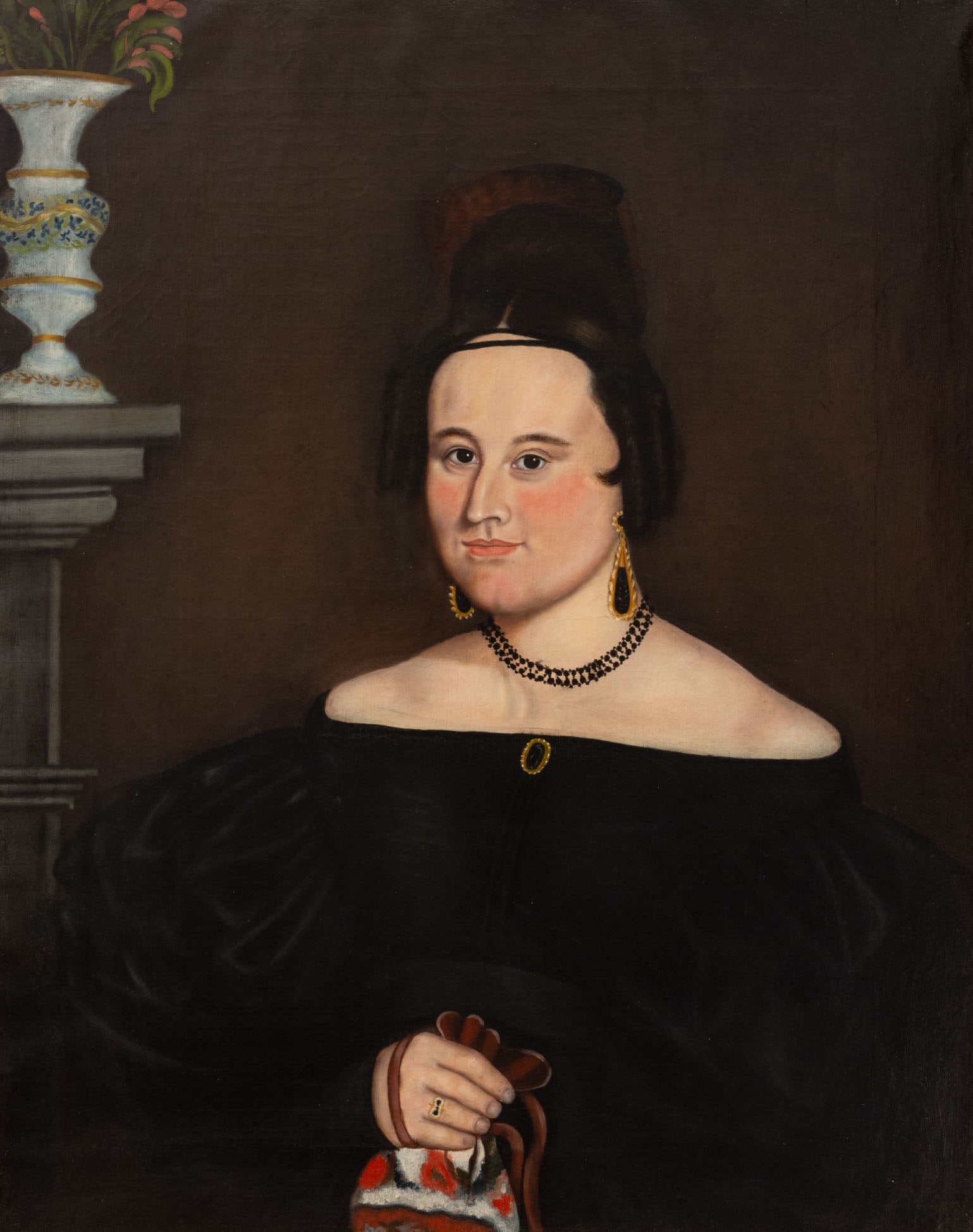 American Portrait of a Woman in Mourning, 19th C. - 2