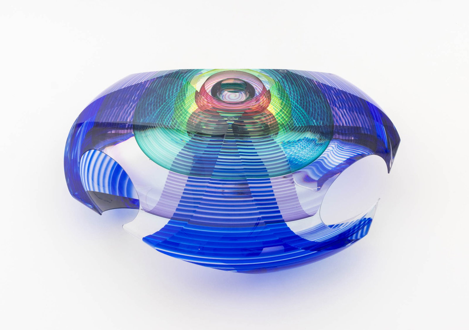Michael David & Kit Karbler Vortex Art Glass Bowl - 11