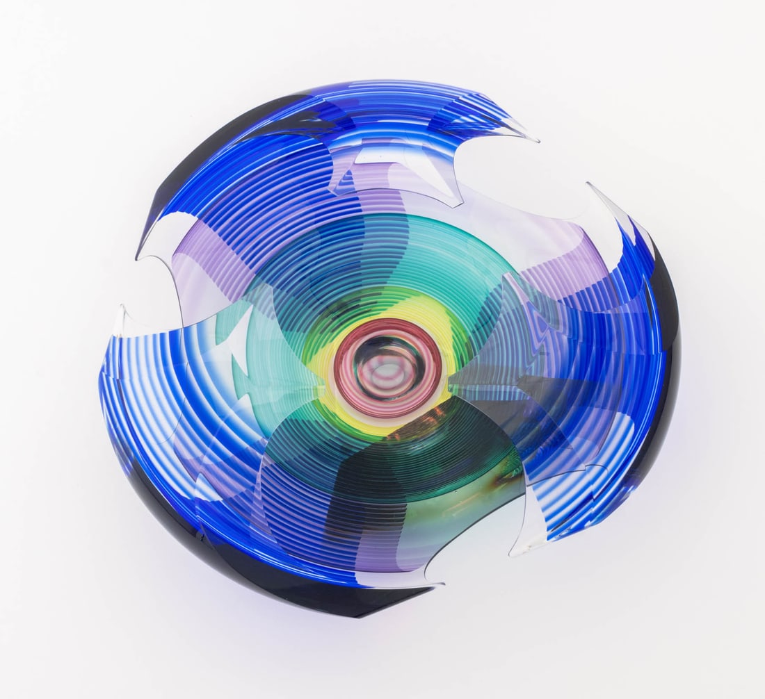 Michael David & Kit Karbler Vortex Art Glass Bowl - 2