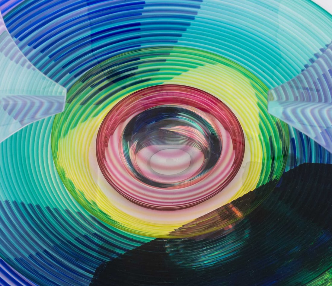 Michael David & Kit Karbler Vortex Art Glass Bowl - 3