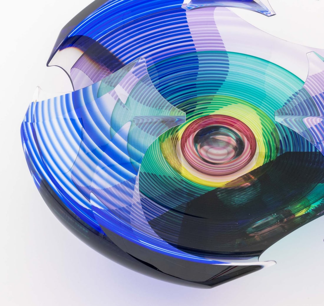 Michael David & Kit Karbler Vortex Art Glass Bowl - 5