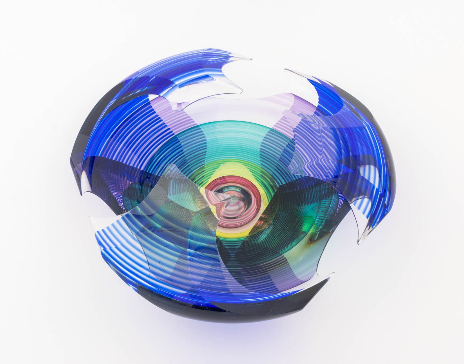 Michael David & Kit Karbler Vortex Art Glass Bowl - 6