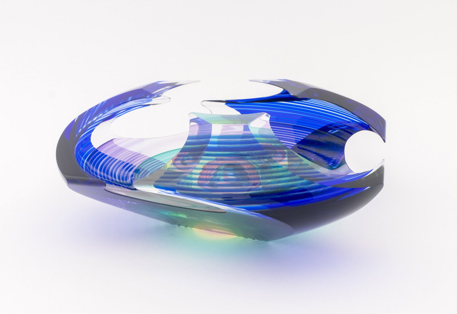 Michael David & Kit Karbler Vortex Art Glass Bowl - 7